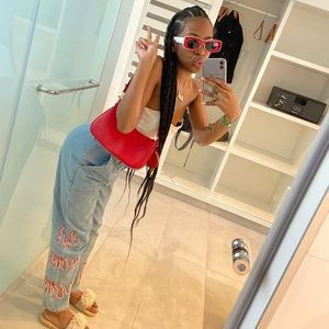 HIGH WAISTED FLAME JEAN